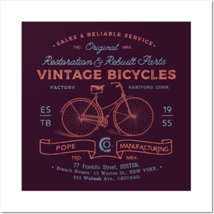 Vintage Bicycles Posters and Art